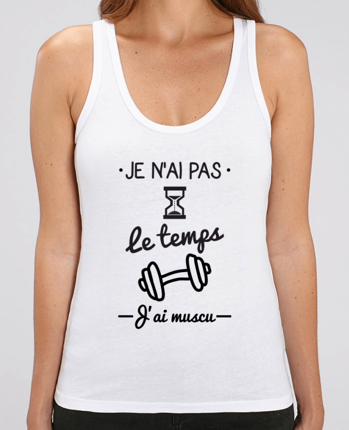 Camiseta de Tirantes  Mujer Stella Dreamer Pas le temps, j'ai muscu, tee shirt musculation Par Benichan
