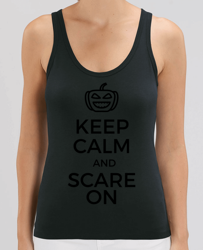 Camiseta de Tirantes  Mujer Stella Dreamer Keep Calm and Scare on Pumpkin Par tunetoo