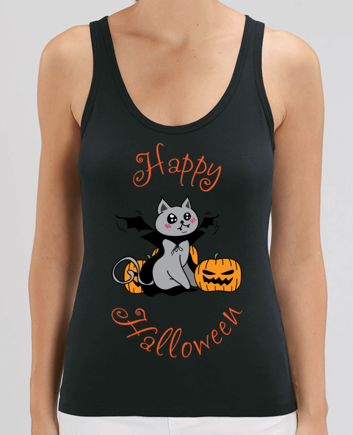 Camiseta de Tirantes  Mujer Stella Dreamer Cut Cat Halloween - Chat vampire Par 