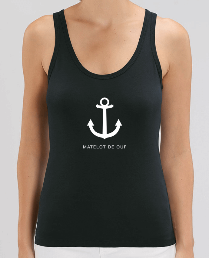 Camiseta de Tirantes  Mujer Stella Dreamer une ancre marine blanche : MATELOT DE OUF ! Par LF Design