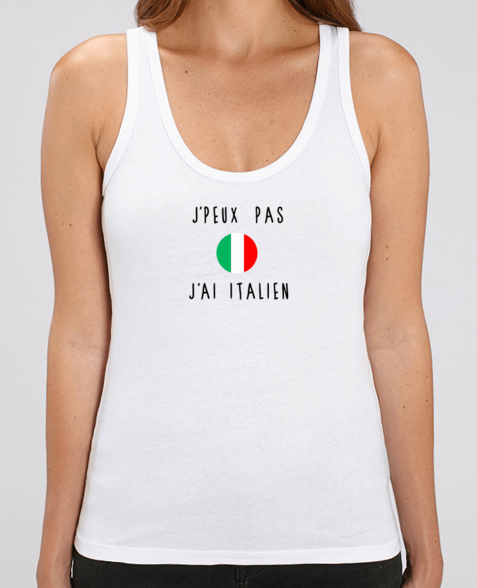Camiseta de Tirantes  Mujer Stella Dreamer J'peux pas j'ai italien Par Les Caprices de Filles