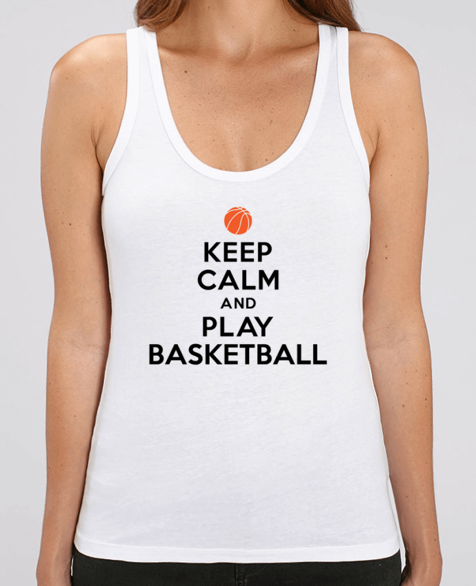 Camiseta de Tirantes  Mujer Stella Dreamer Keep Calm And Play Basketball Par Freeyourshirt.com