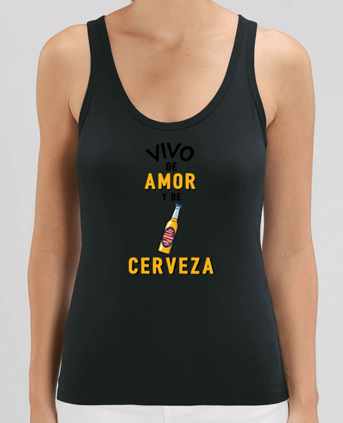 Camiseta de Tirantes  Mujer Stella Dreamer Vivo de amor y de cerveza Par tunetoo