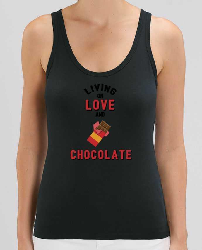 Camiseta de Tirantes  Mujer Stella Dreamer Living on love and chocolate Par tunetoo