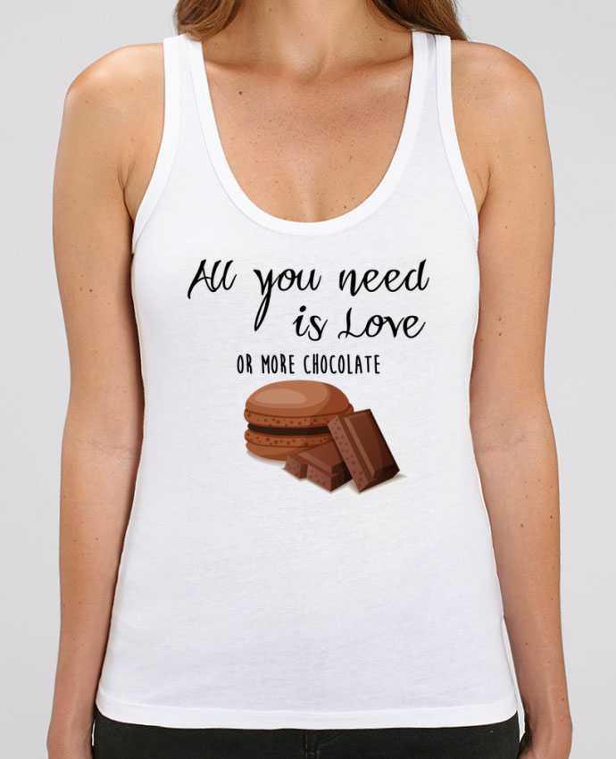 Camiseta de Tirantes  Mujer Stella Dreamer all you need is love ...or more chocolate Par DesignMe
