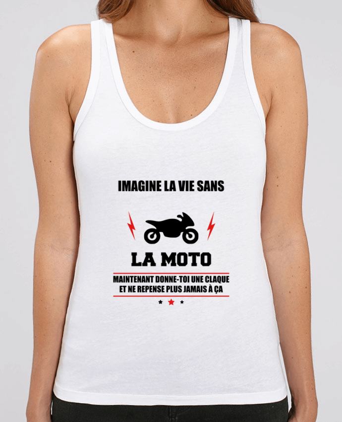 Camiseta de Tirantes  Mujer Stella Dreamer Imagine la vie sans la moto Par Benichan