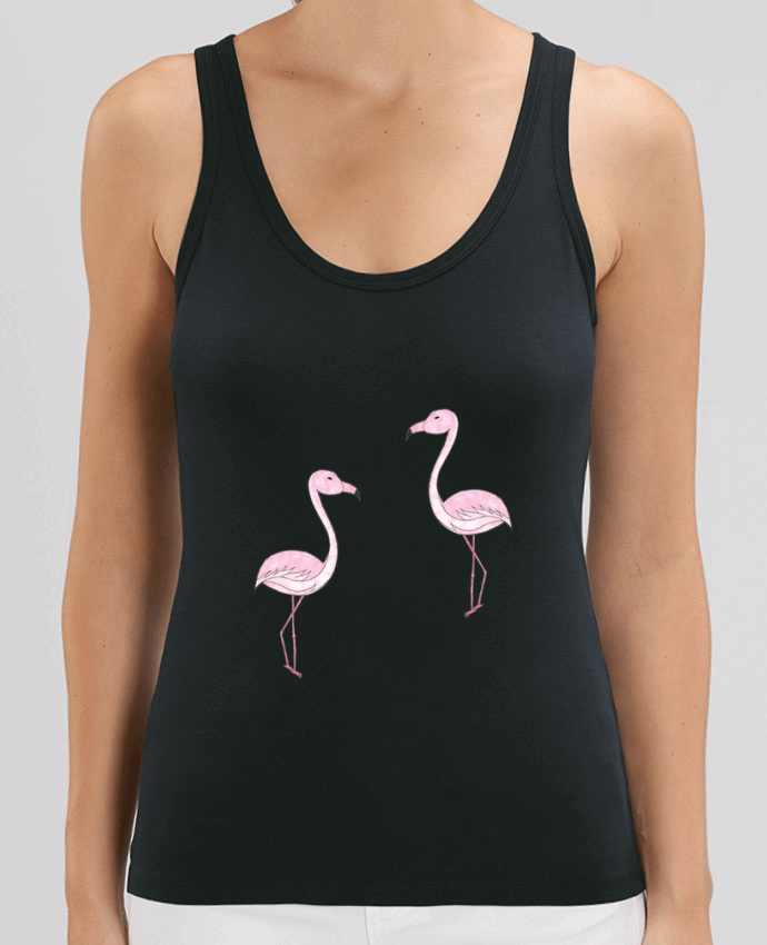 Camiseta de Tirantes  Mujer Stella Dreamer Flamant Rose Dessin Par K-créatif