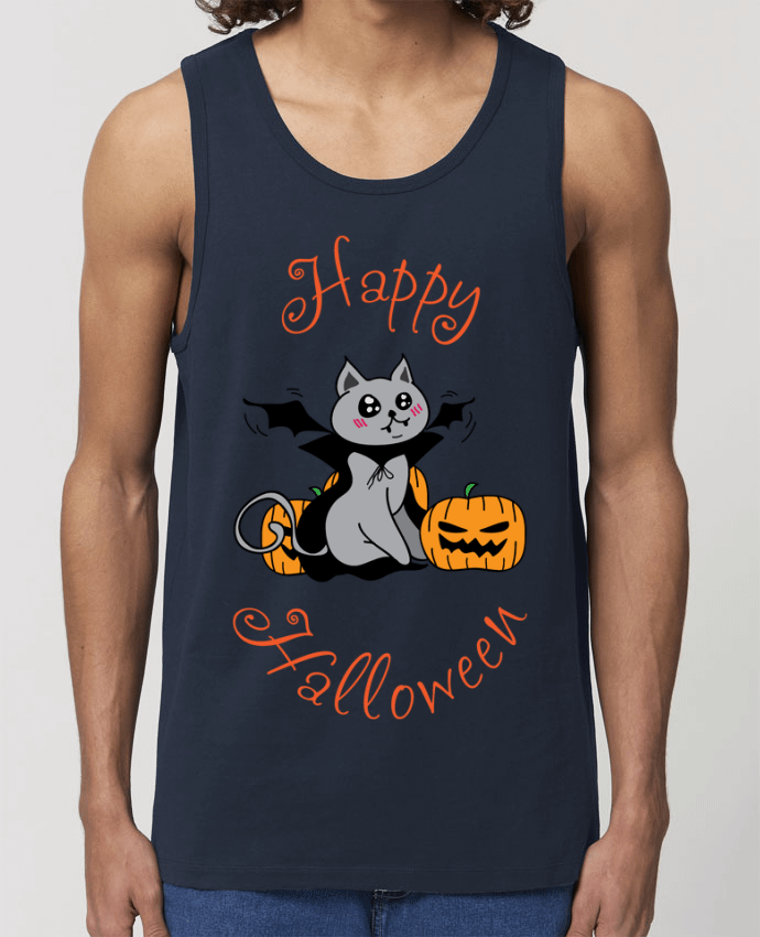 camiseta sin mangas pora él Stanley Specter Cut Cat Halloween - Chat vampire Par 