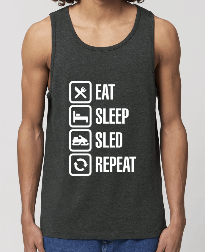 Débardeur Homme Eat, sleep, sled, repeat Par LaundryFactory