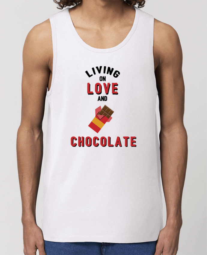 camiseta sin mangas pora él Stanley Specter Living on love and chocolate Par tunetoo