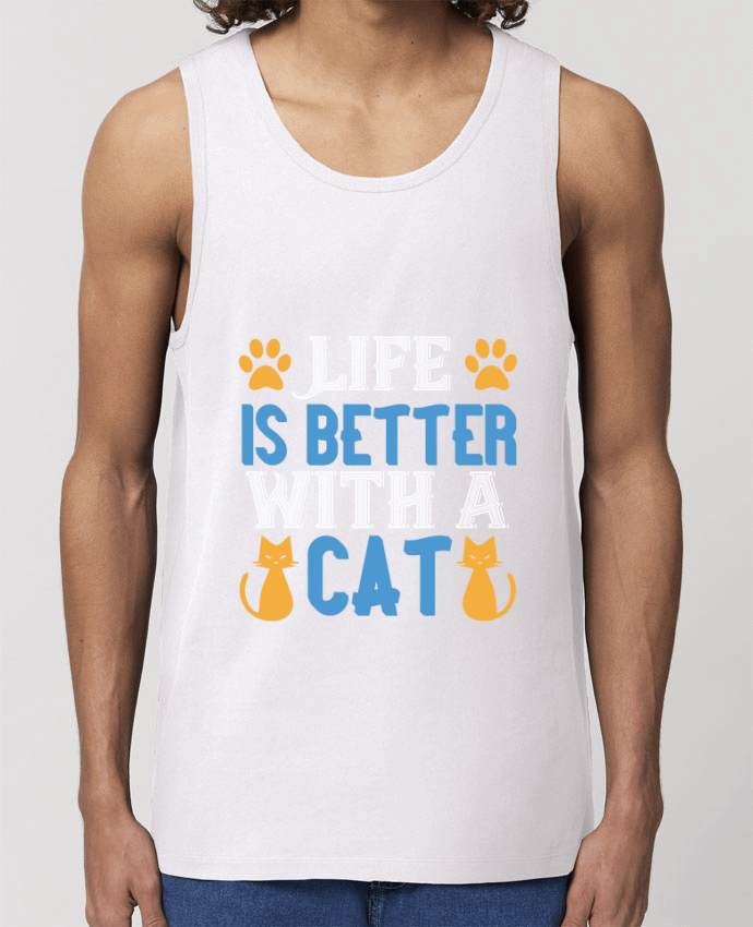 camiseta sin mangas pora él Stanley Specter La vie est meilleure avec un chat Par Boxsoo