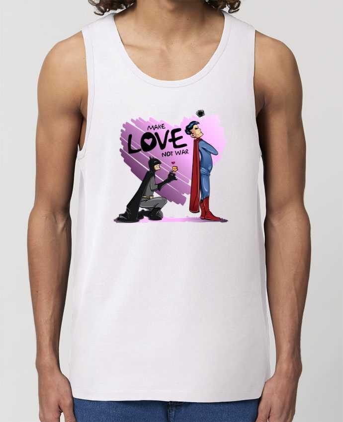 camiseta sin mangas pora él Stanley Specter MAKE LOVE NOT WAR (BATMAN VS SUPERMAN) Par teeshirt-design.com