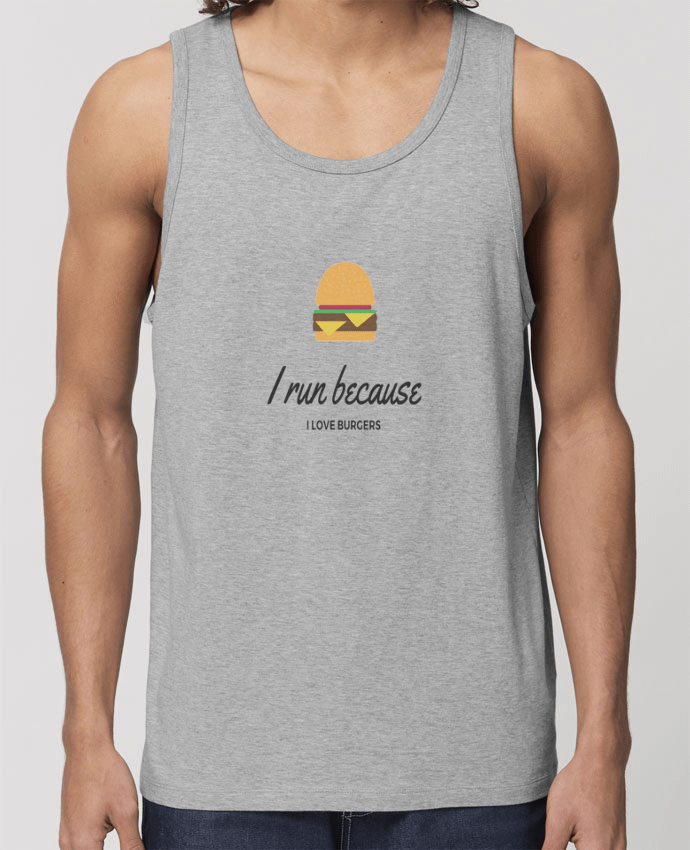 camiseta sin mangas pora él Stanley Specter I run because I love burgers Par Dream & Inspire