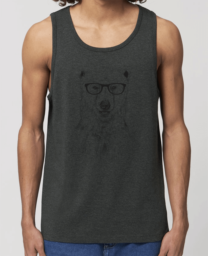 camiseta sin mangas pora él Stanley Specter Geek Bear Par Balàzs Solti