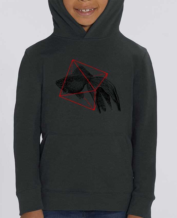 Kids\' hoodie sweatshirt Mini Cruiser Fish in geometrics II Par Florent Bodart