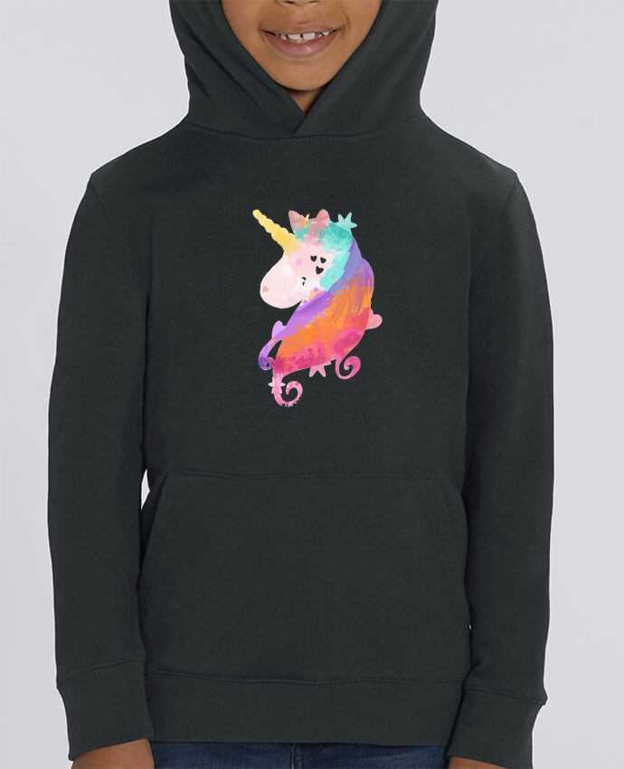 Kids\' hoodie sweatshirt Mini Cruiser Watercolor Unicorn Par PinkGlitter