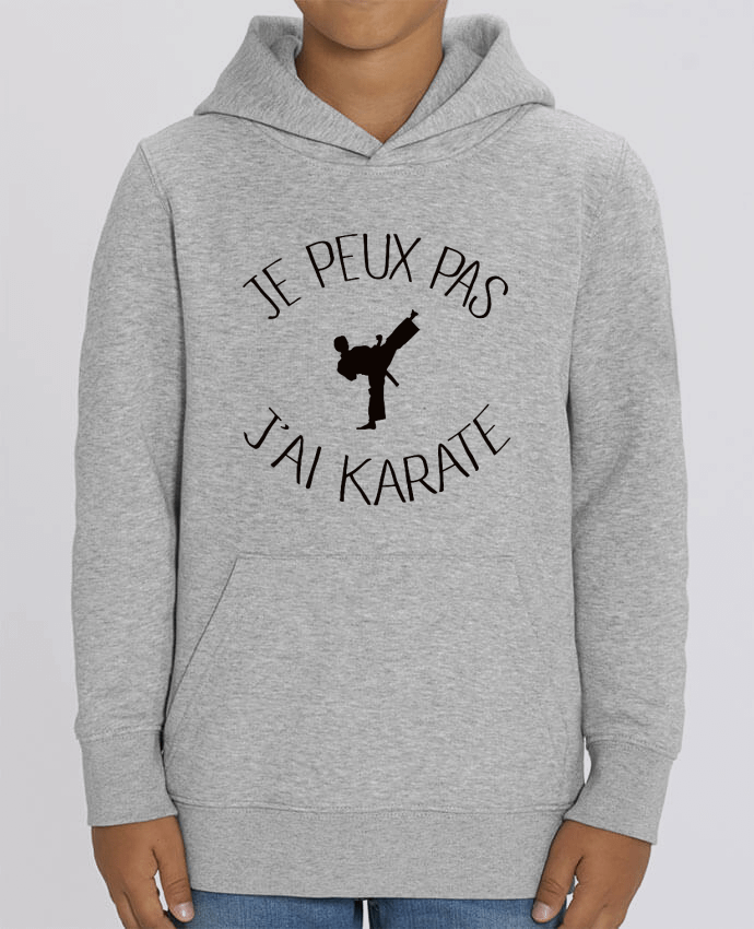 Kids\' hoodie sweatshirt Mini Cruiser Je peux pas j'ai karaté Par Freeyourshirt.com