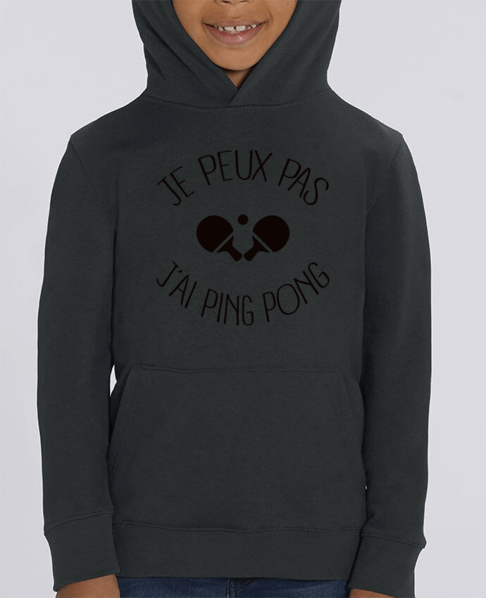 Kids\' hoodie sweatshirt Mini Cruiser je peux pas j'ai Ping Pong Par Freeyourshirt.com