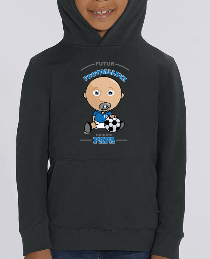 Kids\' hoodie sweatshirt Mini Cruiser Futur Footballeur comme papa Par GraphiCK-Kids