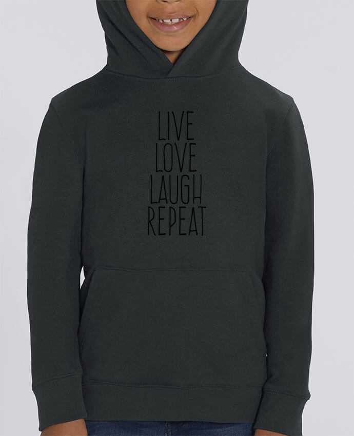 Kids\' hoodie sweatshirt Mini Cruiser Live love laugh repeat Par justsayin
