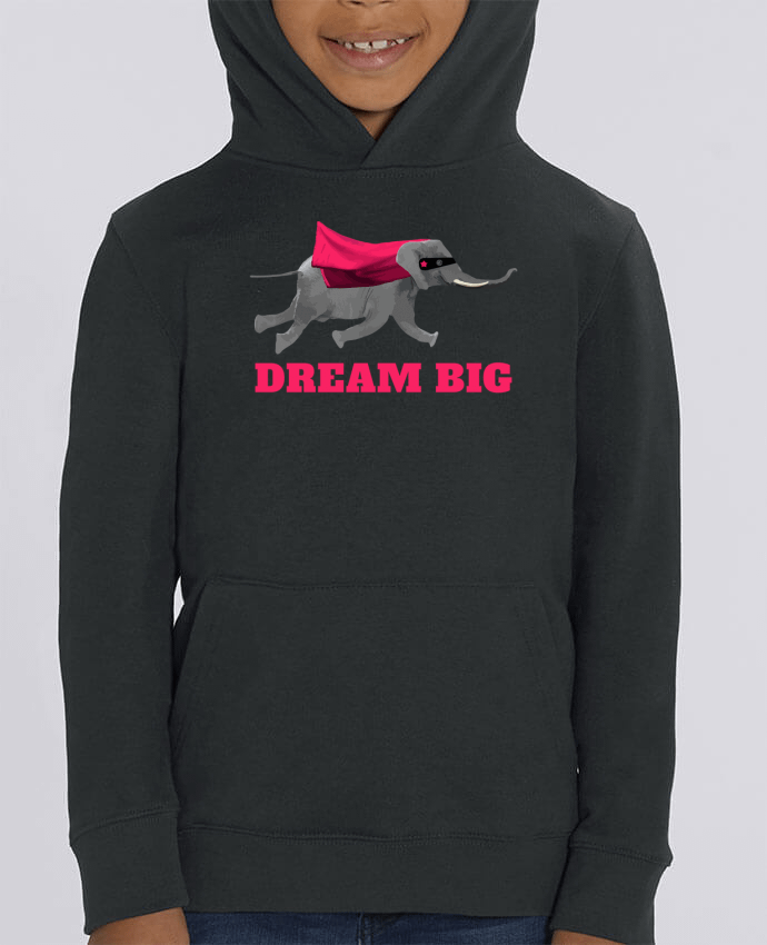 Kids\' hoodie sweatshirt Mini Cruiser Dream big éléphant Par justsayin