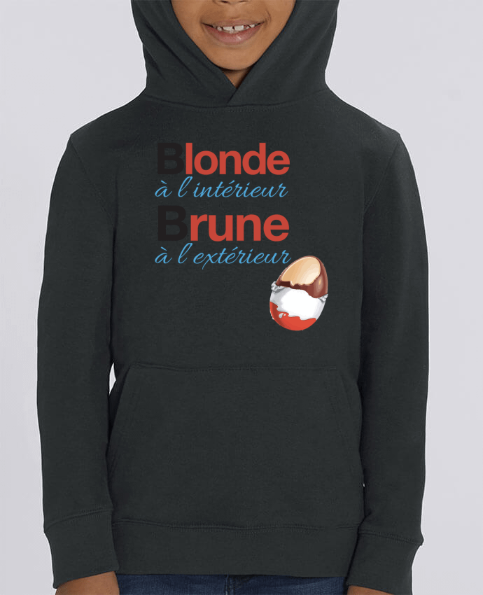 Kids\' hoodie sweatshirt Mini Cruiser Blonde à l'intérieur / Brune à l'extérieur Par Monidentitevisuelle