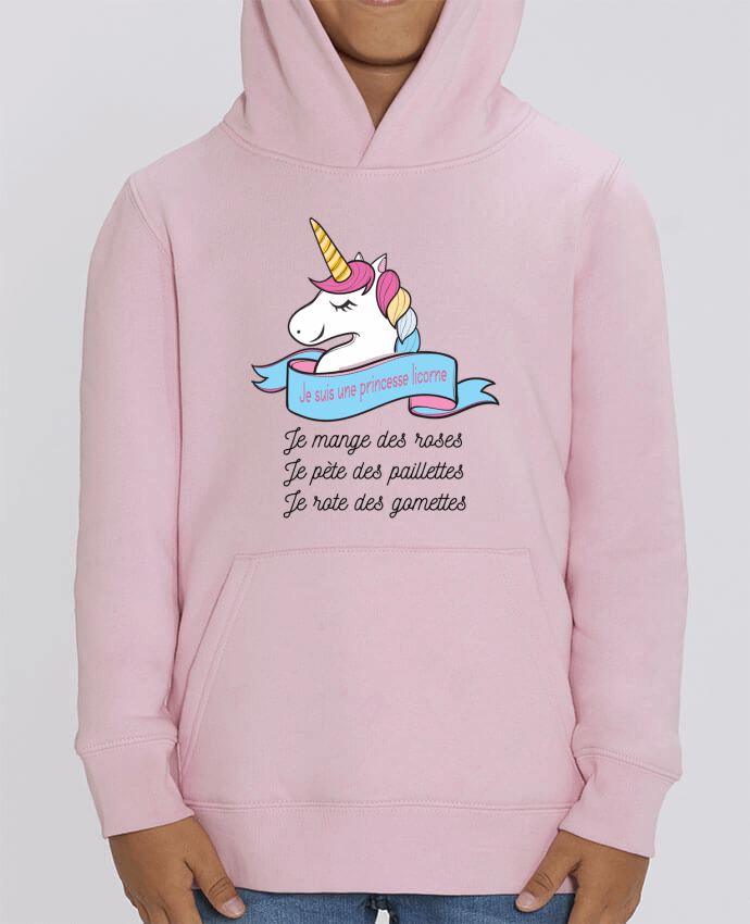 Kids\' hoodie sweatshirt Mini Cruiser Je suis une princesse licorne Par tunetoo