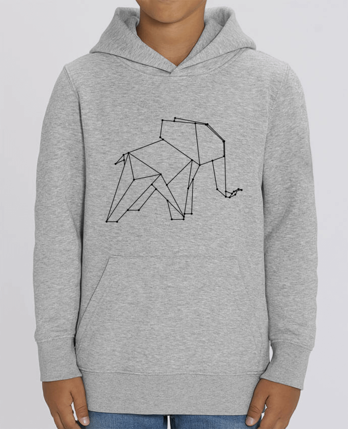 Kids\' hoodie sweatshirt Mini Cruiser Origami elephant Par /wait-design