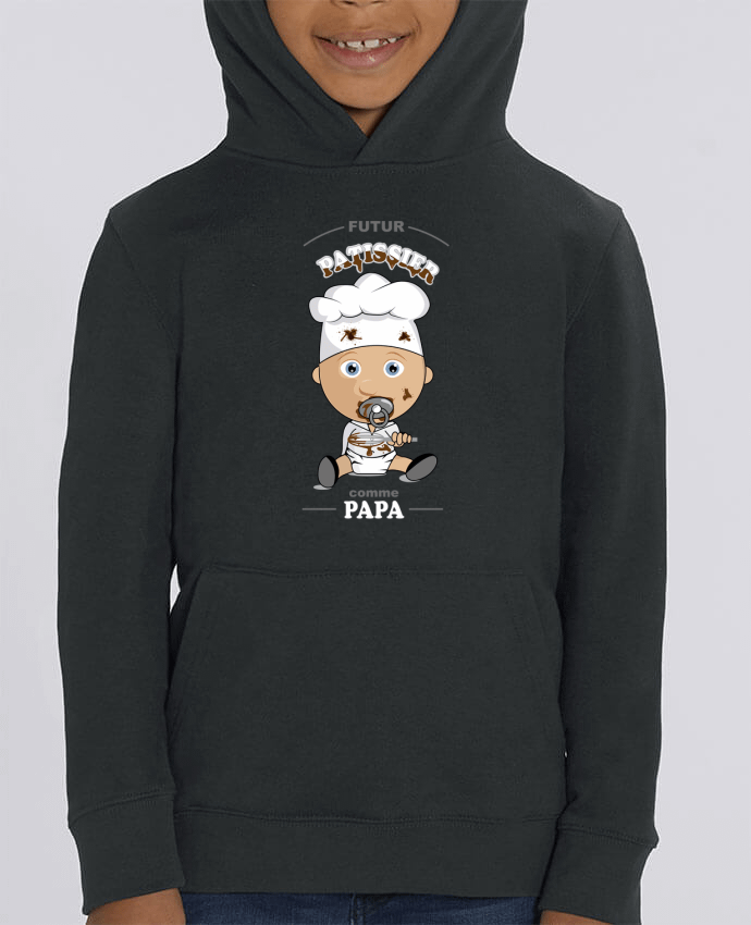 Kids\' hoodie sweatshirt Mini Cruiser Futur pâtissier comme papa Par GraphiCK-Kids