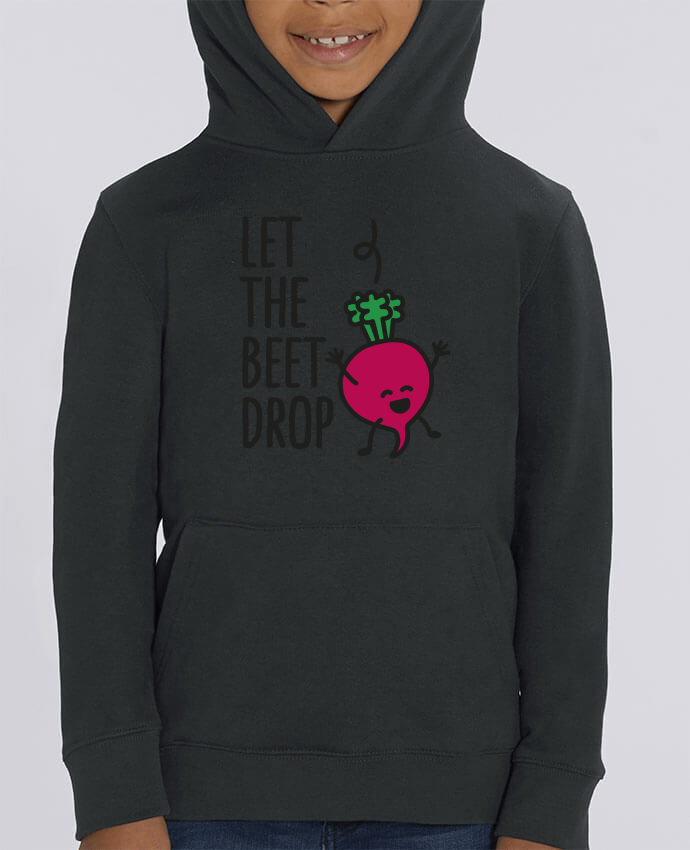 Kids\' hoodie sweatshirt Mini Cruiser Let the beet drop Par LaundryFactory