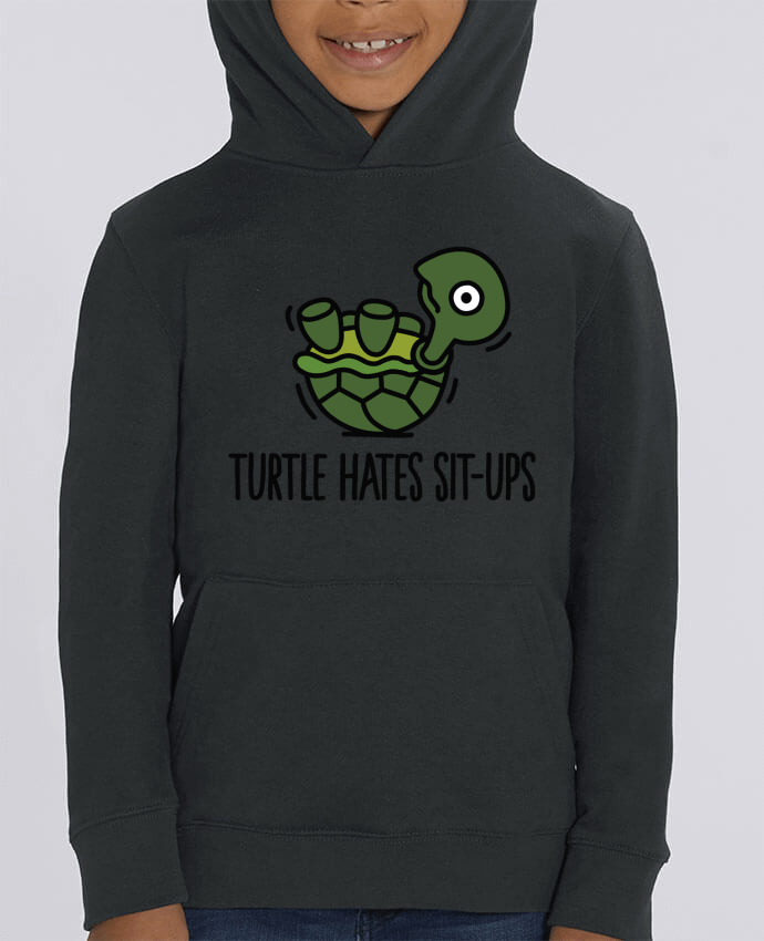 Sweat-shirt enfant Mini Cruiser TURTLE HATES SIT-UPS Par LaundryFactory