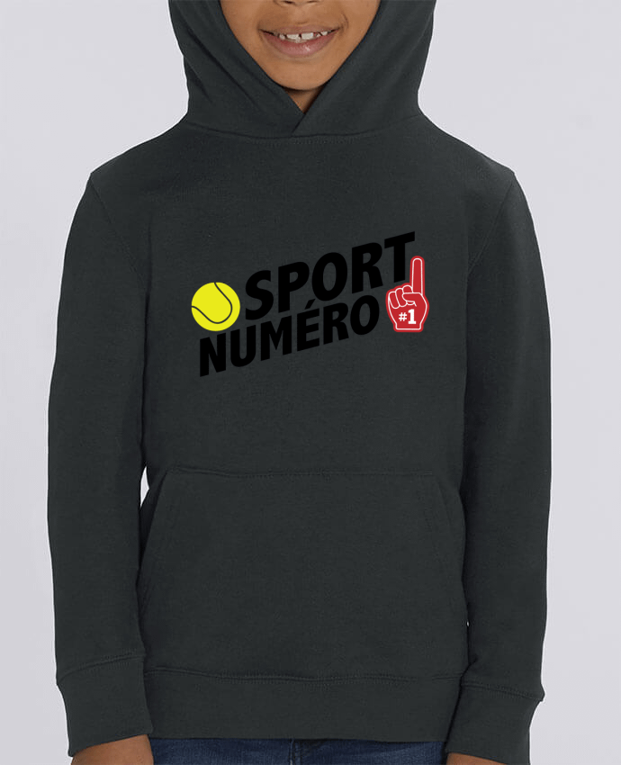 Kids\' hoodie sweatshirt Mini Cruiser Sport numéro 1 tennis Par tunetoo