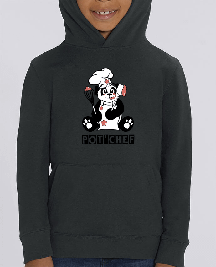 Kids\' hoodie sweatshirt Mini Cruiser Panda Pot'Chef - Typo Par CoeurDeChoux