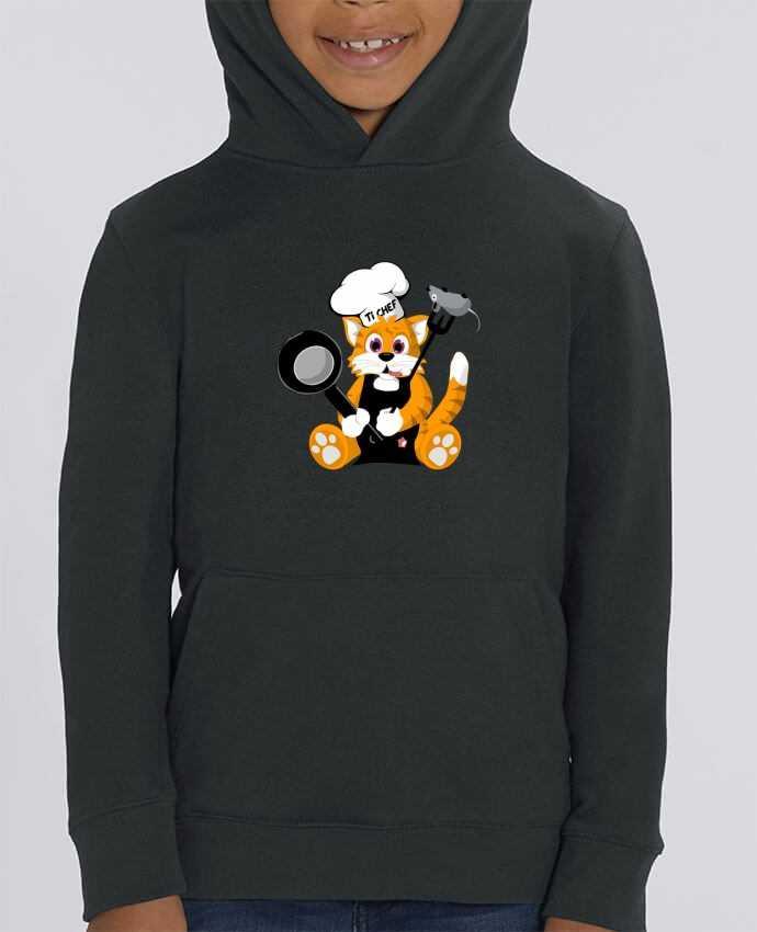 Kids\' hoodie sweatshirt Mini Cruiser Chat Pot'Chef Par CoeurDeChoux
