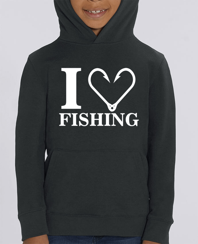 Kids\' hoodie sweatshirt Mini Cruiser I love fishing Par Original t-shirt