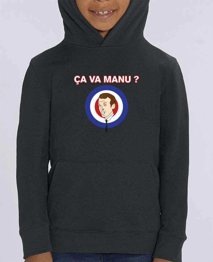 Kids\' hoodie sweatshirt Mini Cruiser Emmanuel Macron ça va manu ? Par tunetoo