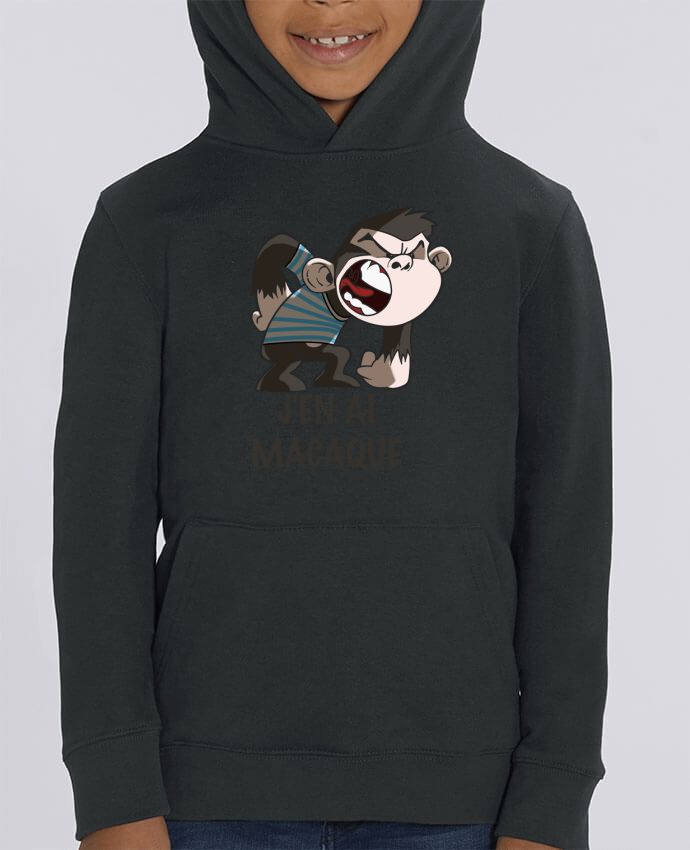Kids\' hoodie sweatshirt Mini Cruiser J'en ai macaque ! Par Le Cartooniste