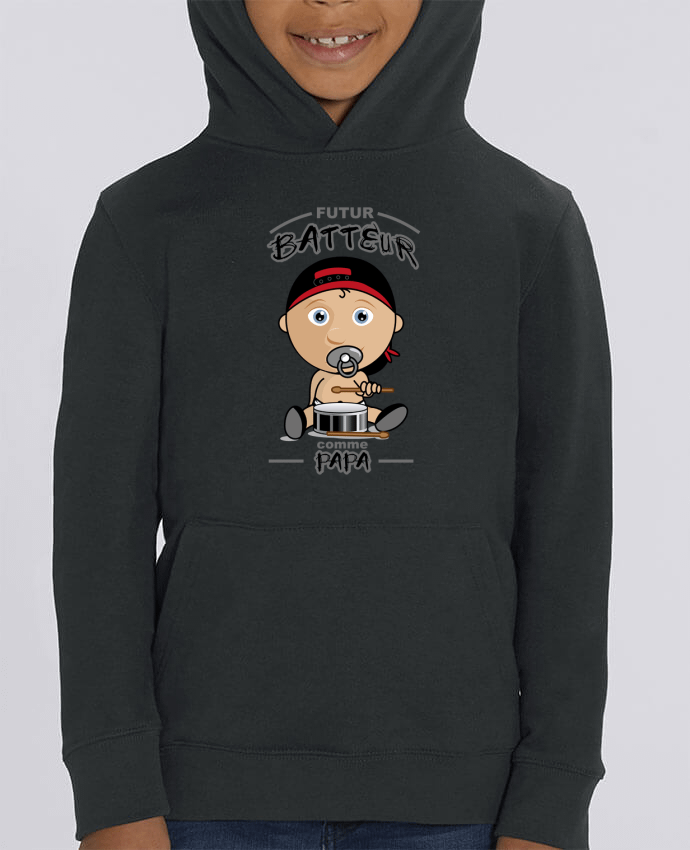 Kids\' hoodie sweatshirt Mini Cruiser Futur batteur comme papa Par GraphiCK-Kids