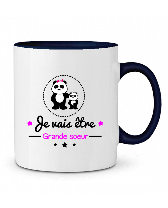 Two-tone Ceramic Mug Bientôt grande soeur - Future grande soeur Benichan