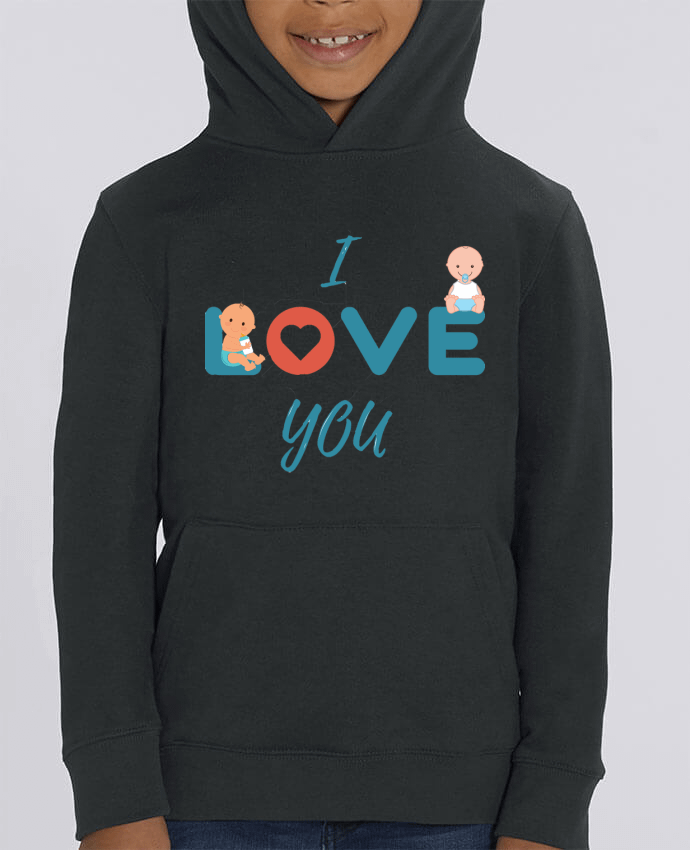 Kids\' hoodie sweatshirt Mini Cruiser I love you Par Lovebebe