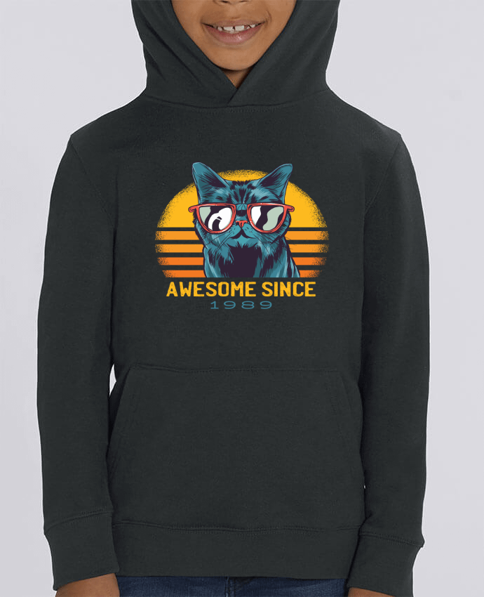Kids\' hoodie sweatshirt Mini Cruiser Awesome Cat Par cottonwander