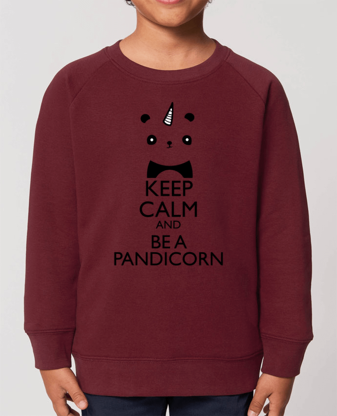 Iconic kids\' crew neck sweatshirt Mini Scouter keep calm and be a Pandicorn Par  tunetoo