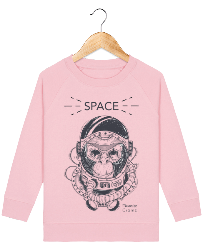 Sweat Enfant Col Rond- Coton - STANLEY MINI SCOUTER Monkey space Par  Mauvaise Graine