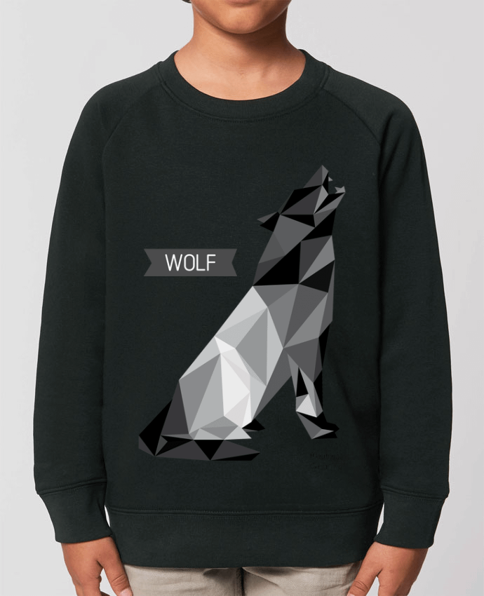 Sweat-shirt enfant WOLF Origami Par  Mauvaise Graine