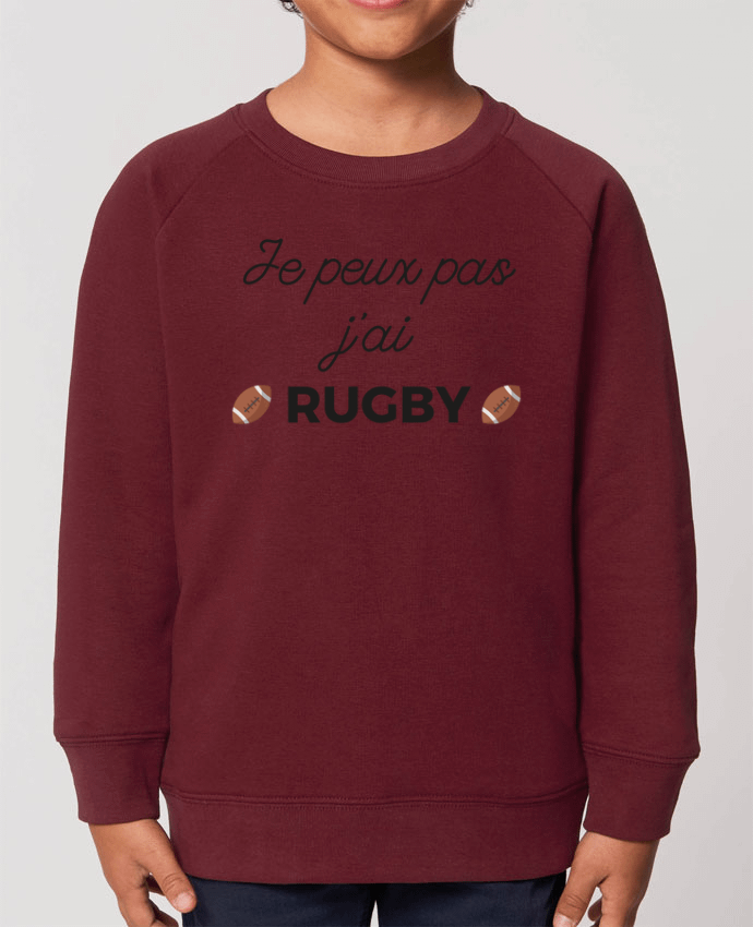 Iconic kids\' crew neck sweatshirt Mini Scouter Je peux pas j'ai Rugby Par  Ruuud