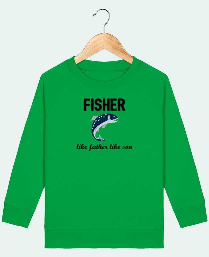 Iconic kids\' crew neck sweatshirt Mini Scouter Fisher Like father like son Par  tunetoo