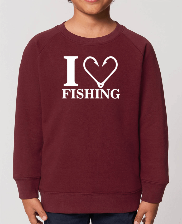 Iconic kids\' crew neck sweatshirt Mini Scouter I love fishing Par  Original t-shirt