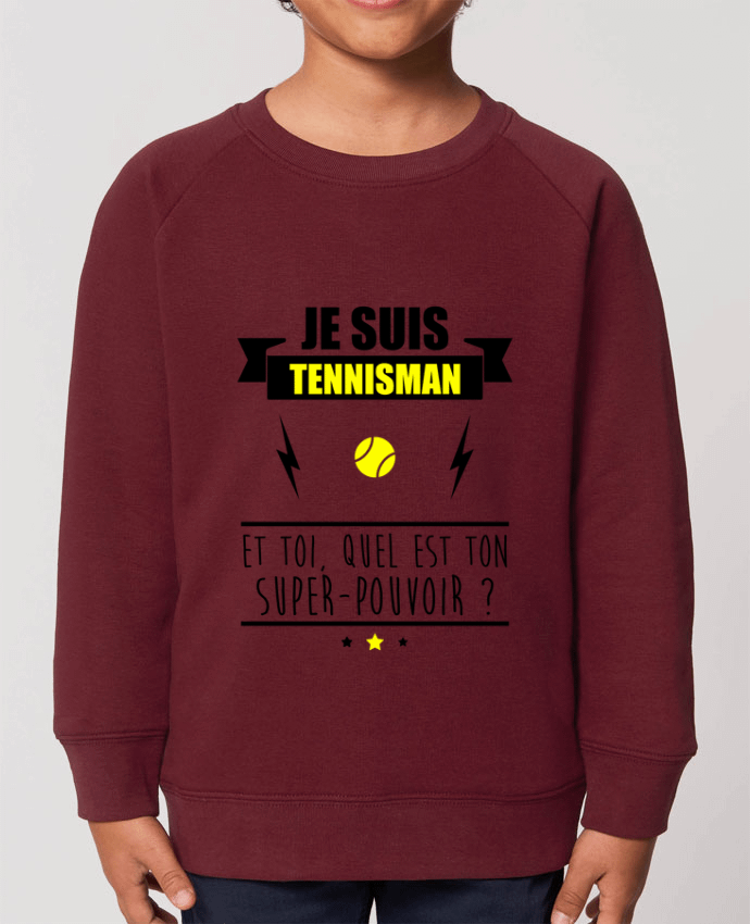 Iconic kids\' crew neck sweatshirt Mini Scouter Je suis tennisman et toi, quel est ton super-pouvoir ? Par  Benichan