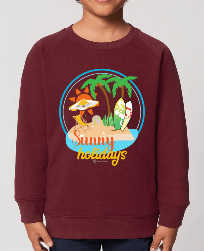 Iconic kids\' crew neck sweatshirt Mini Scouter Sunny holidays - modèle t-shirt clair Par  bigpapa-factory