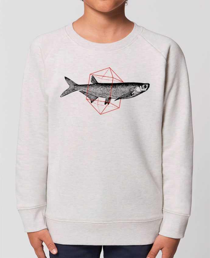 Iconic kids\' crew neck sweatshirt Mini Scouter Fish in geometrics Par  Florent Bodart